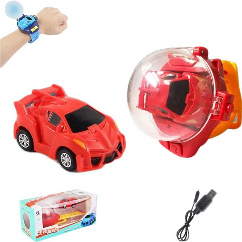 Laikrodžiu valdomas RC automobilis (Raudonas)