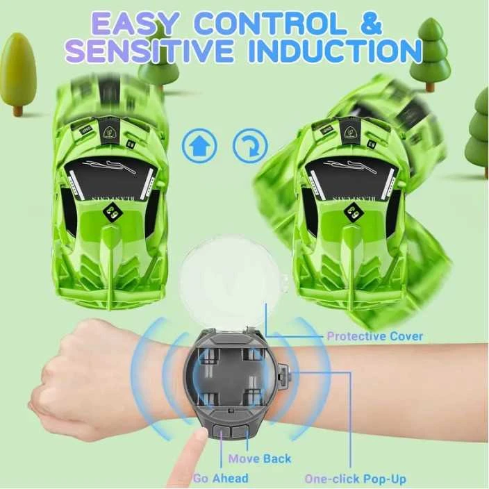 Laikrodžiu valdomas RC automobilis (Žalias)