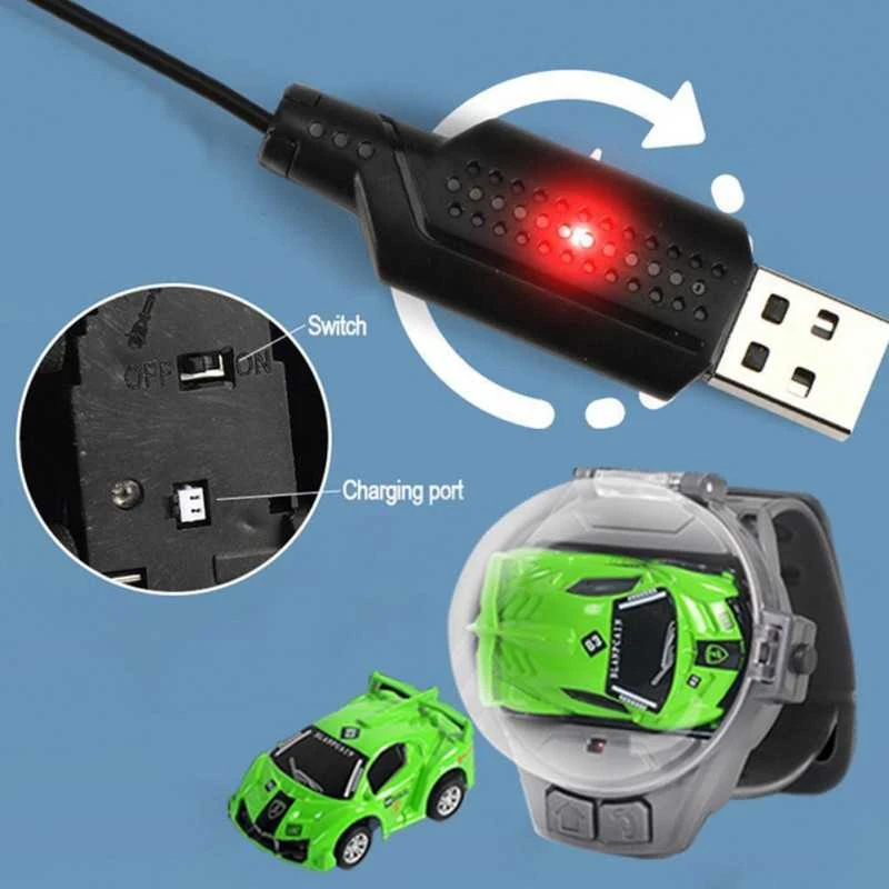 Laikrodžiu valdomas RC automobilis (Žalias)