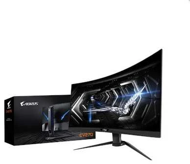 Lenktas Žaidimų Monitorius Gigabyte AORUS CV27Q - Matinis 27" QHD 2560 x 1440 / VA / 165Hz / 1 ms / HDMI 2.0 / DP / USB 3.0 - RENEW (Atnaujinta)