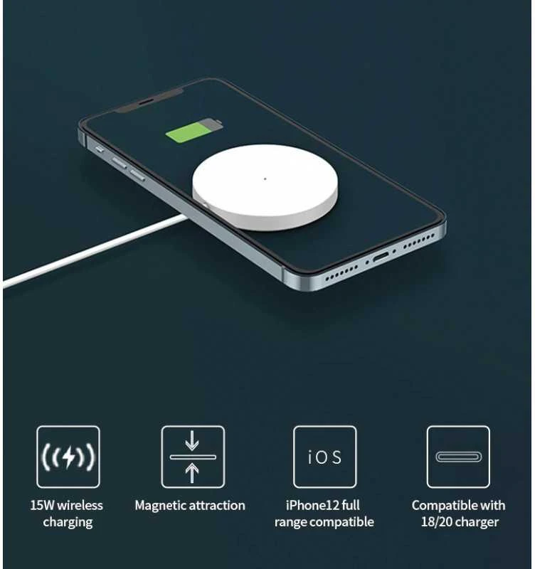 Magnetinis belaidis įkroviklis iPhone telefonams