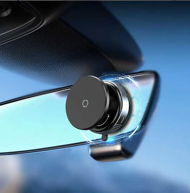 Magnetinis telefono laikiklis automobiliui – 360° reguliuojamas, sulankstomas su vakuumine pagrindo fiksacija
