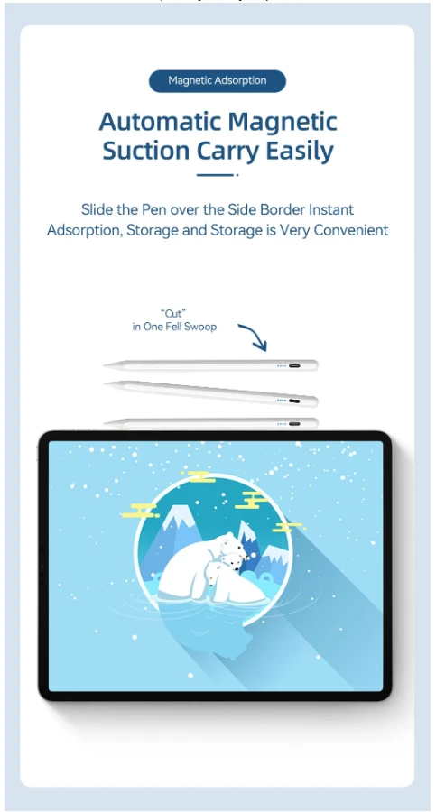 Metapen Pen pieštukas A11, skirtas „iPad“ – baltas
