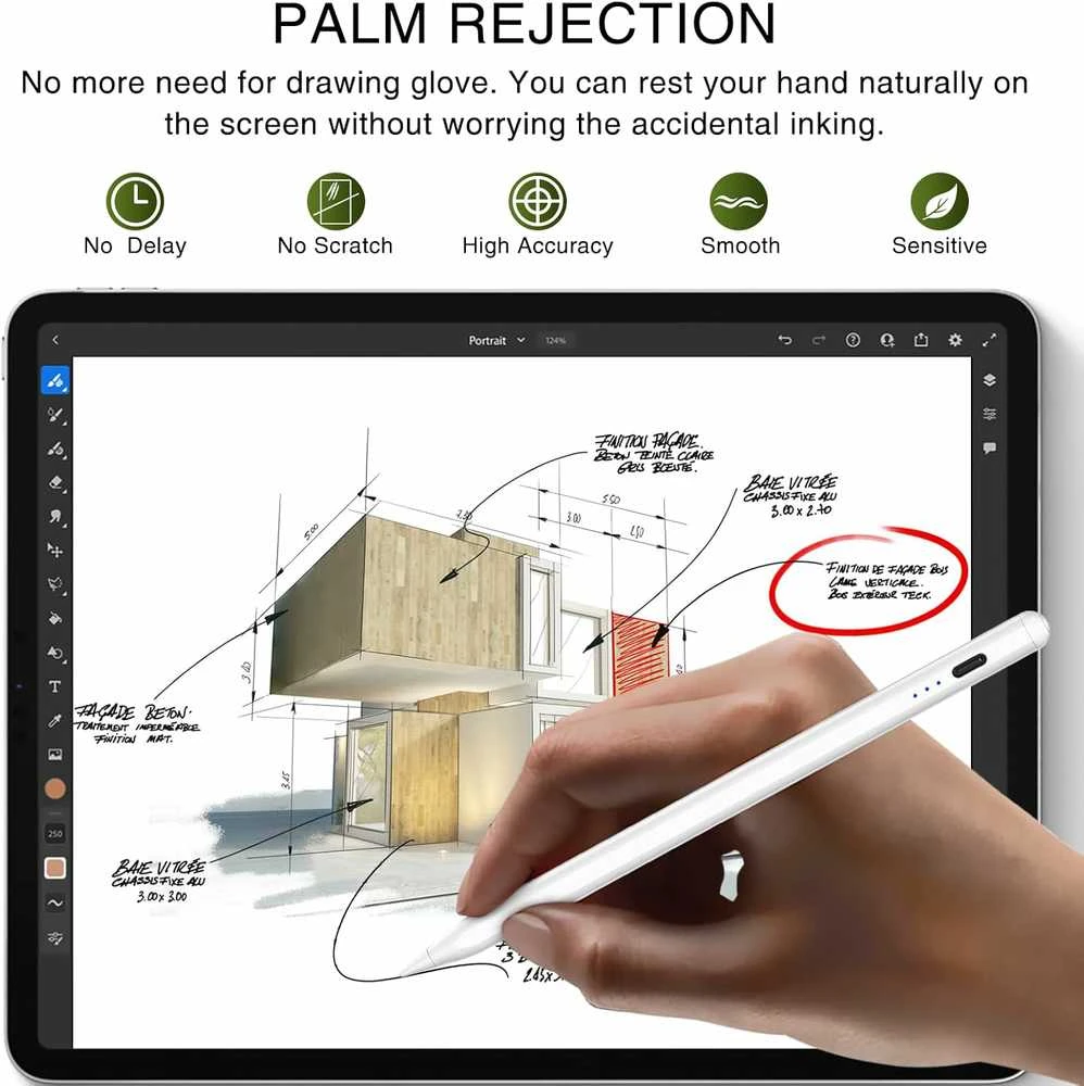 Metapen Pen pieštukas A11, skirtas „iPad“ – baltas