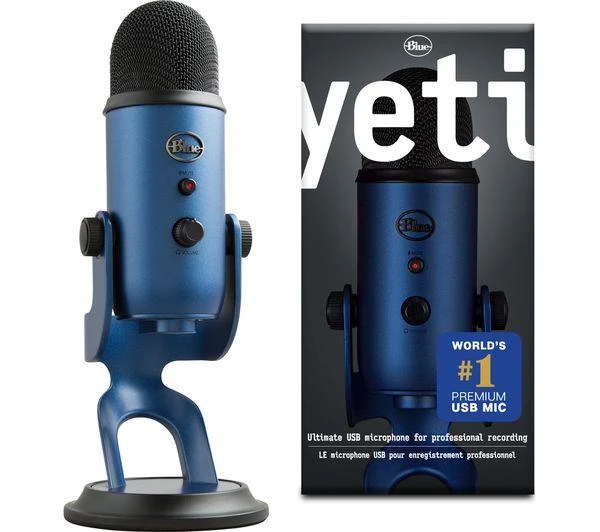 Blue Mėlyna Mikrofonas Mėlyna Yeti USB - Mėlyna spalva
