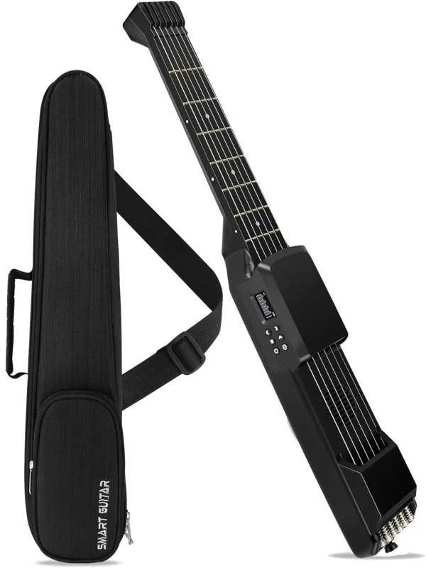 Mini Smart Electric Guitar – 7/12 ladų skaitmeninė Headless MIDI gitara su Bluetooth pradedantiesiems