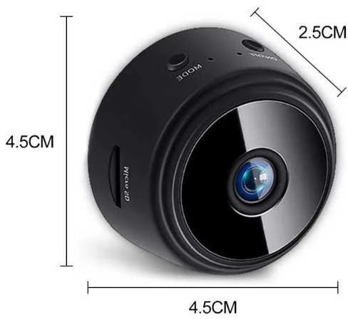 Mini Wifi IP kamera HD 1080P belaidė vidaus kamera su naktiniu pašvietimu, 90 laipsnių filmavimo kampas