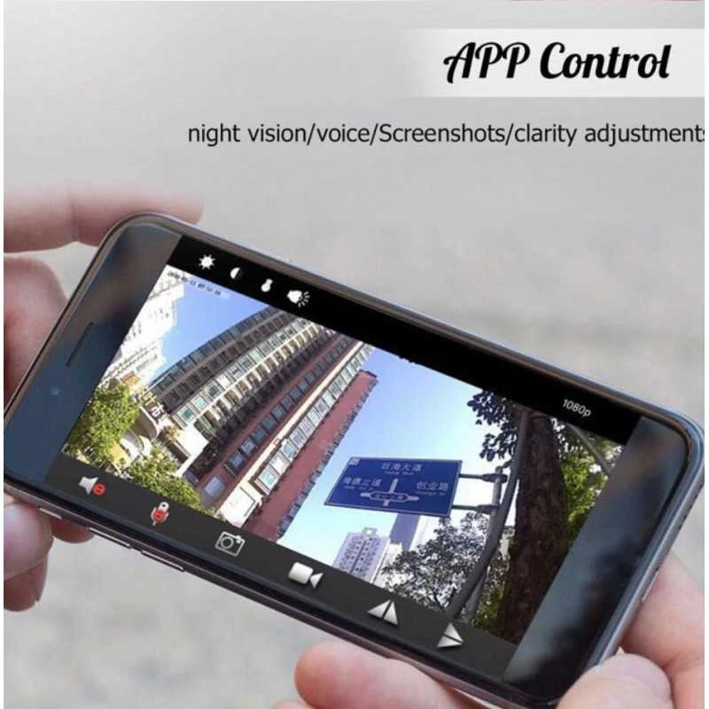 Mini Wifi IP kamera HD 1080P belaidė vidaus kamera su naktiniu pašvietimu, 90 laipsnių filmavimo kampas