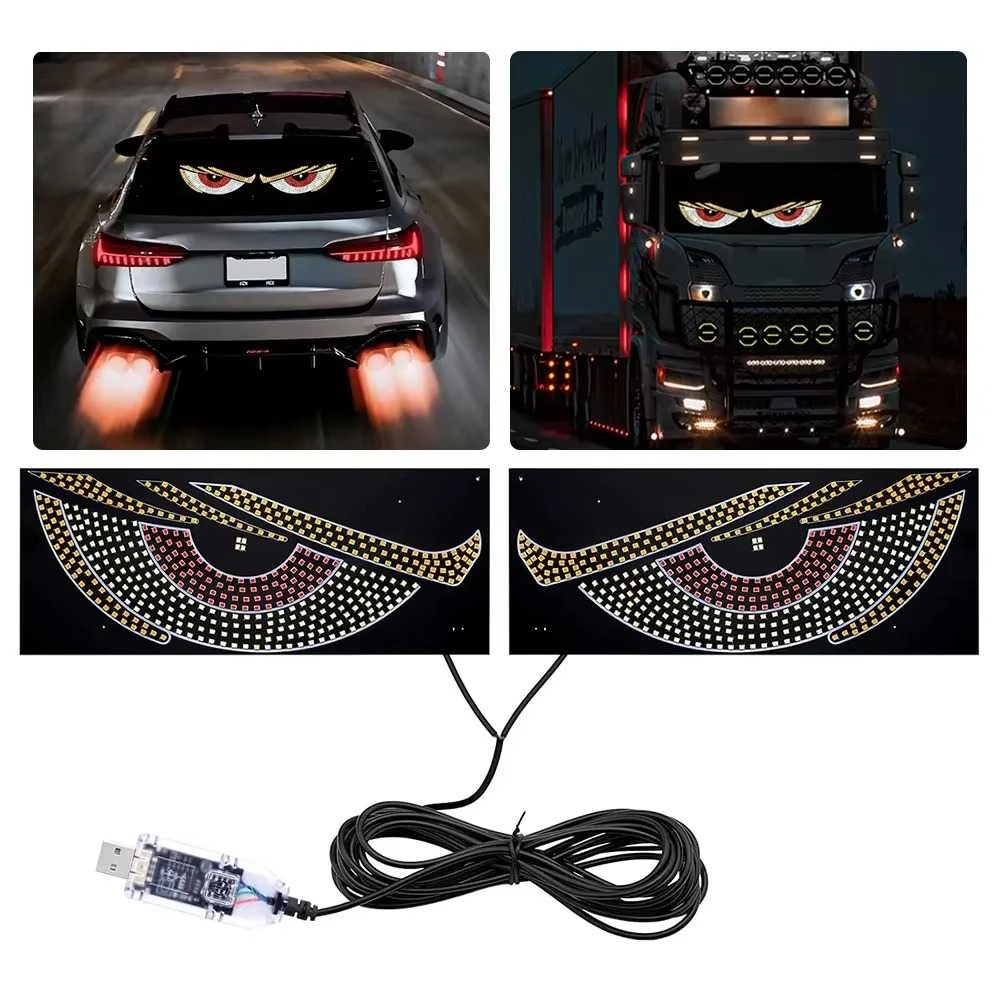 Mirksintis VELNIO AKYS LED skydelis automobiliams, sunkvežimiams, sedanams, visureigių priekinio stiklo langams