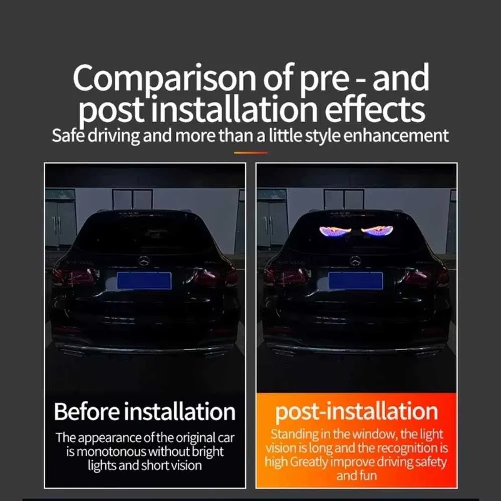 Mirksintis VELNIO AKYS LED skydelis automobiliams, sunkvežimiams, sedanams, visureigių priekinio stiklo langams