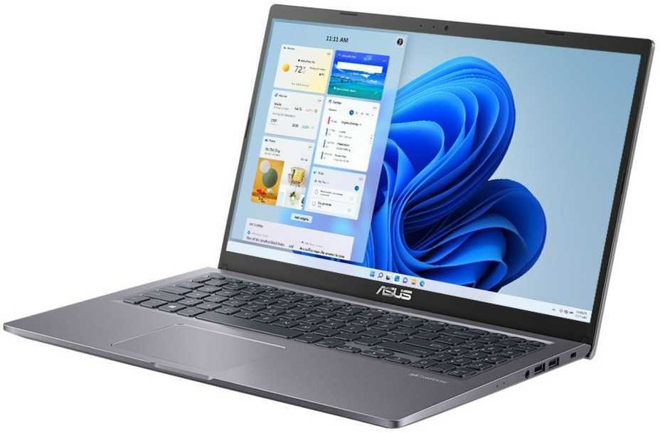 Nešiojamas kompiuteris ASUS X515MA - 15.6" HD+ LED Matinis ekranas / Intel N4020 iki 2.8GHz / 4GB DDR4 / 256GB SSD / Intel UHD Graphics 600 / WIFI 5 + Bluetooth 5.1 / HDMI / USB type-C / SonicMaster garso sistema / Ergonominė klaviatūra / Svoris 1.8kg / Windows 11 (Pažeista pakuotė)