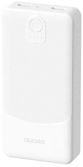 Dudao K10 10000 mAh 2x USB-A 12W balta