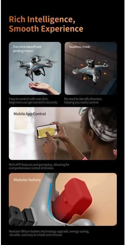 Xiaomi KY 102 dronas su 4K dviguba HD kamera