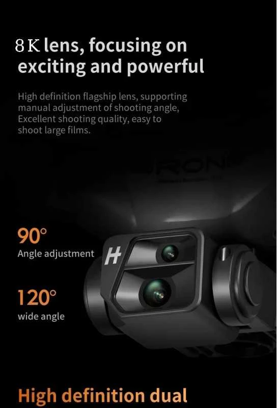 Xiaomi KY 102 dronas su 4K dviguba HD kamera