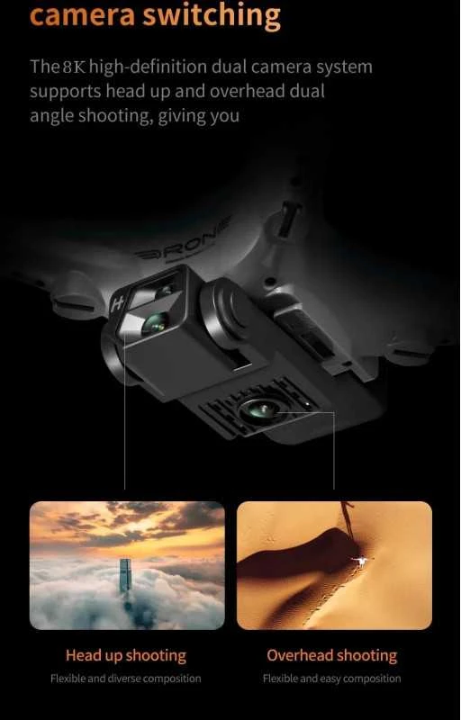 Xiaomi KY 102 dronas su 4K dviguba HD kamera
