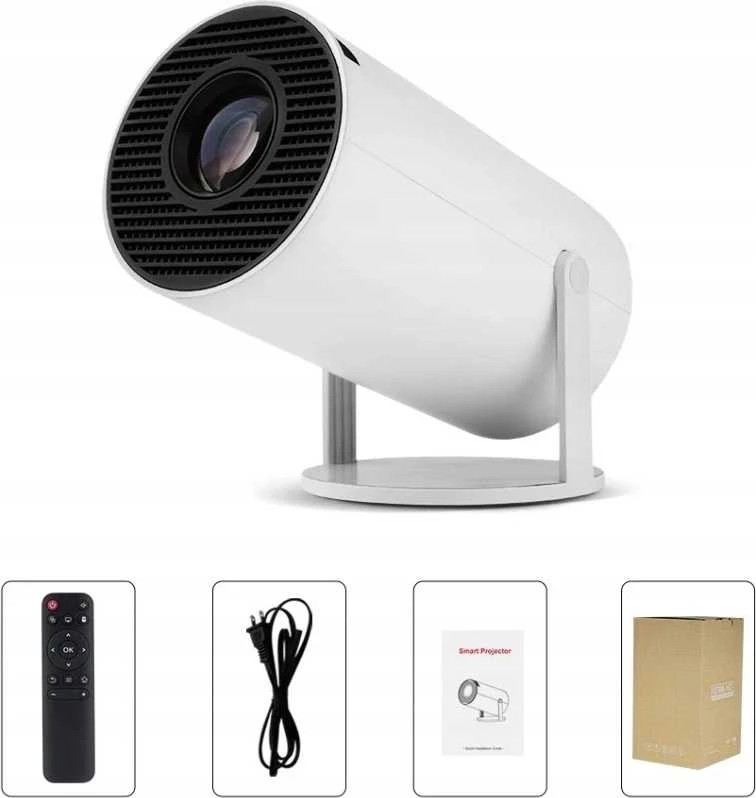 Portable Projektorius Pro+ Nešiojamas išmanus projektorius su Android 11, WiFi 6 ir 4K palaikymu namų kino patirčiai