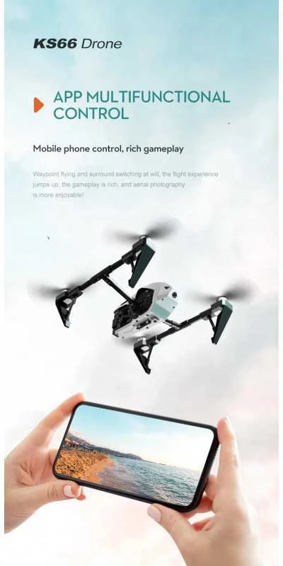 Profesionalus dronas KS66 su 8K HD kamera, 5G Wi-Fi