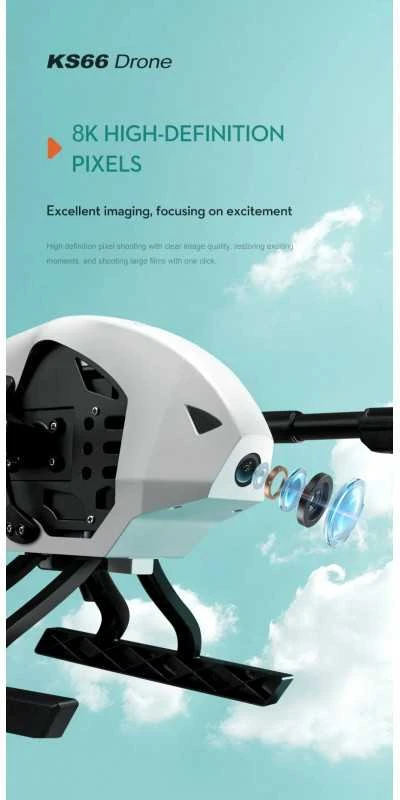 Profesionalus dronas KS66 su 8K HD kamera, 5G Wi-Fi