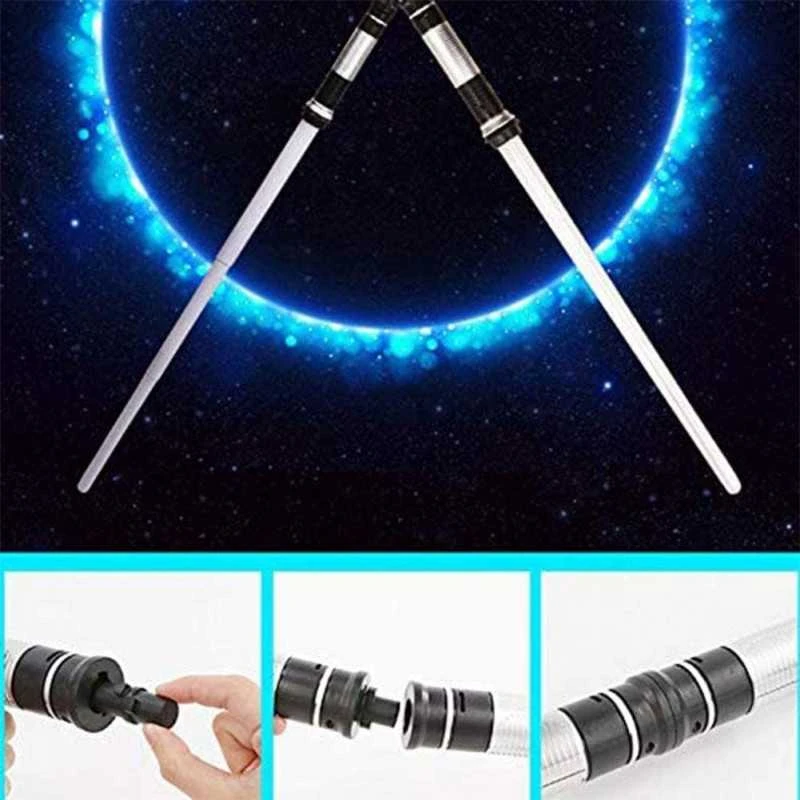 STAR WARS Led šviečiantys kardai, 7 LED spalvų pasirinkimai, EFEKTYVUS kardo kirčio garsas!