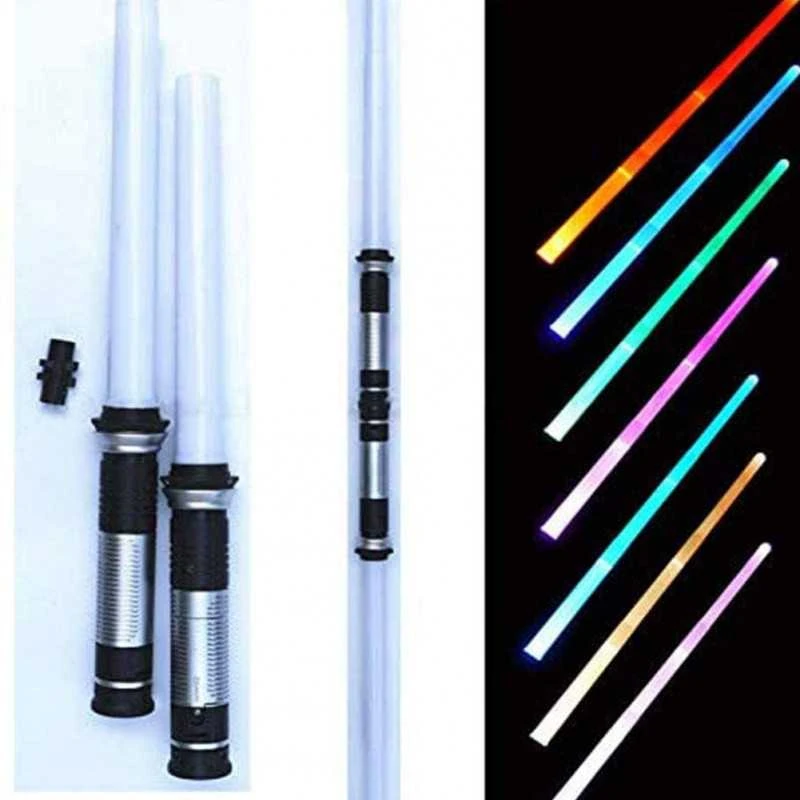 STAR WARS Led šviečiantys kardai, 7 LED spalvų pasirinkimai, EFEKTYVUS kardo kirčio garsas!