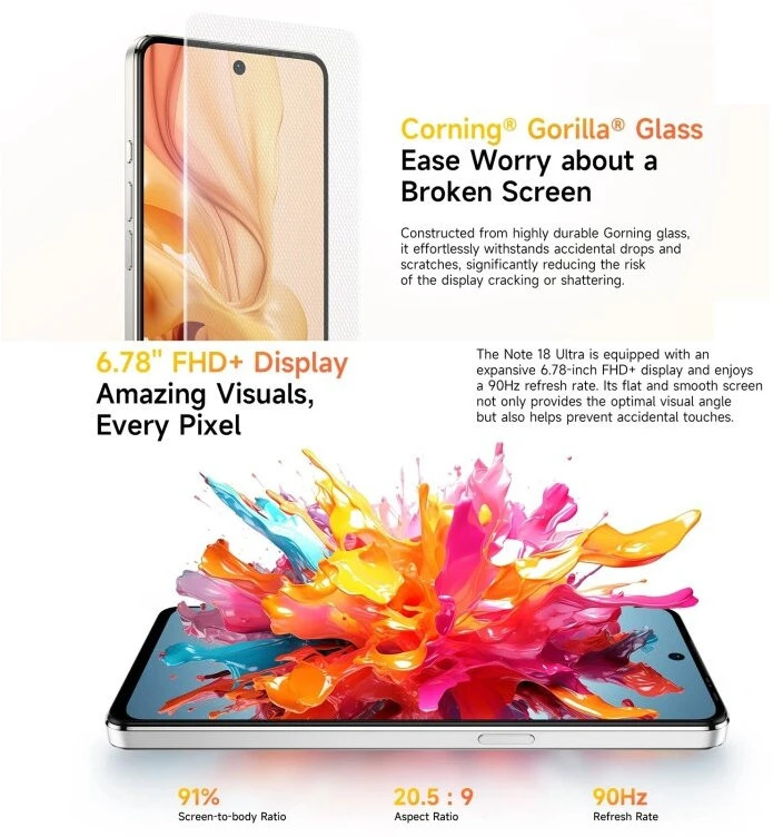 Telefonas Ulefone Note 18 Pro 6/256GB Titanium