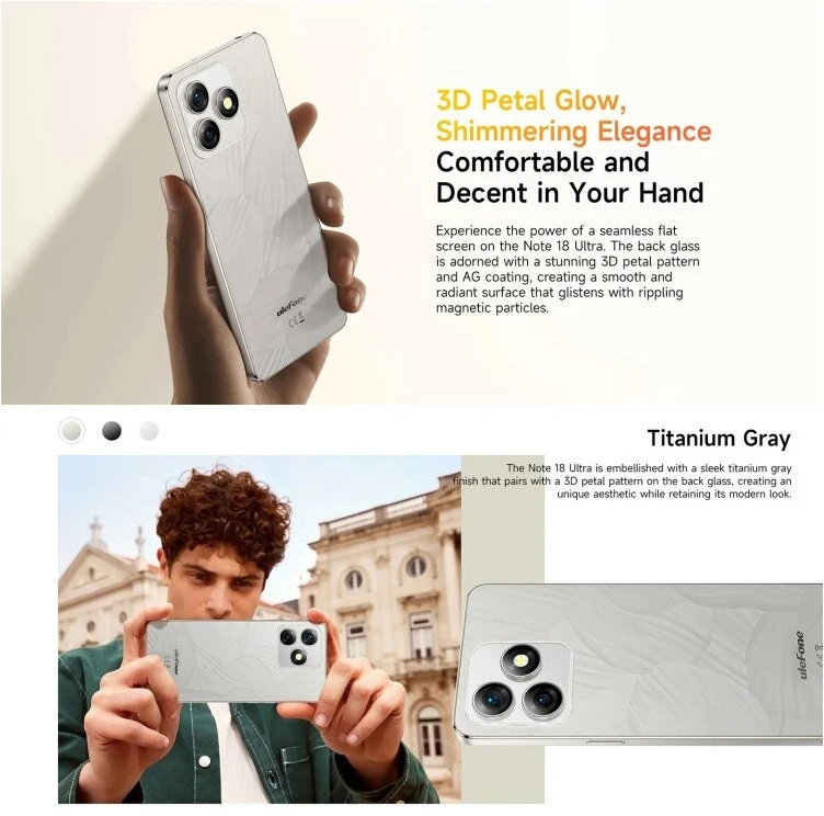 Telefonas Ulefone Note 18 Pro 6/256GB Titanium