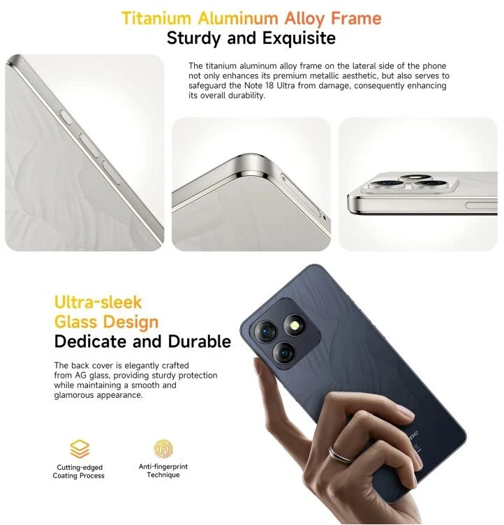 Telefonas Ulefone Note 18 Pro 6/256GB Titanium