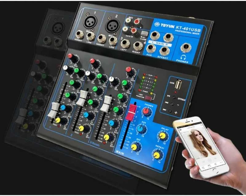 TEYUN KT401 profesionalus automatinis DJ pultas, skaitmeninis, scenai, šou