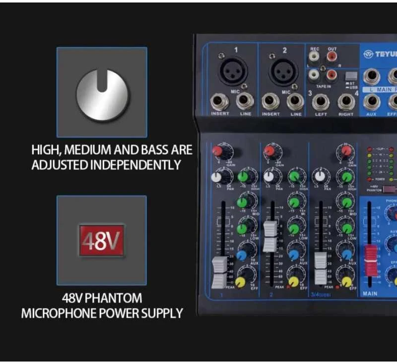 TEYUN KT401 profesionalus automatinis DJ pultas, skaitmeninis, scenai, šou