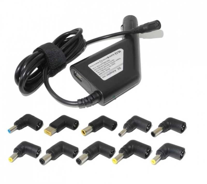 Universalus 90W | 16 antgalių + USB automobilinis nešiojamo kompiuterio kroviklis