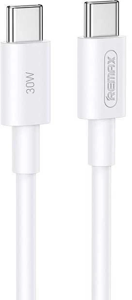 USB kabelis Remax RC-C021 USB-C to USB-C 30W 2.0m baltas