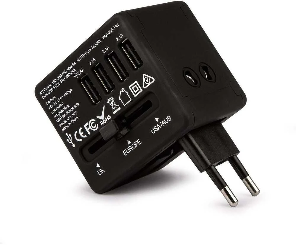 VEHO VAA-200-TA1 TRAVEL ADAPTER WITH 4 U