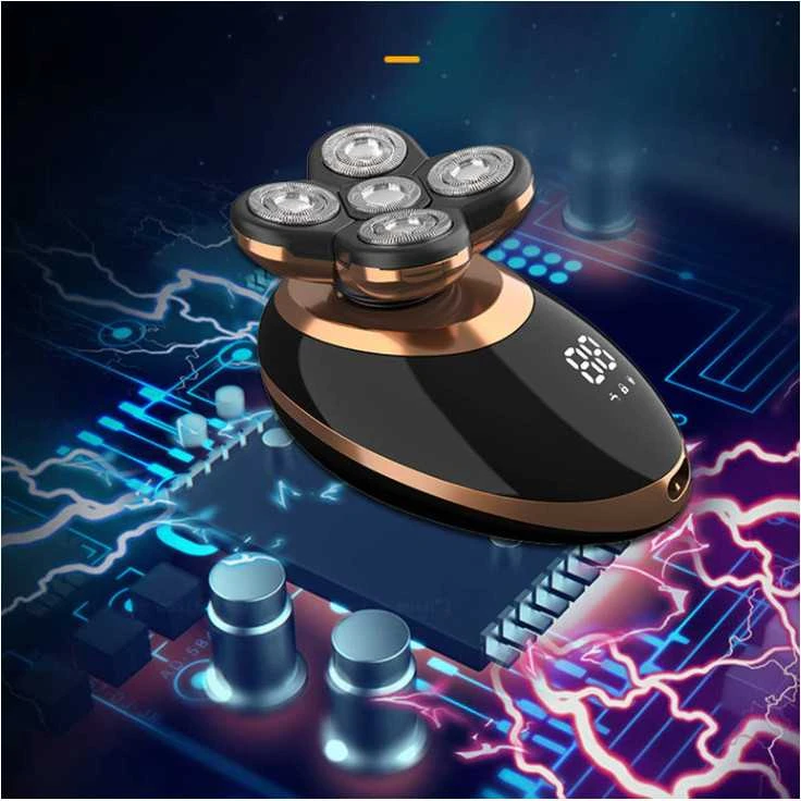 VGR 5IN1 Elektrinis skustuvas, atsparus vandeniui su 5 skirtingomis galvutėmis
