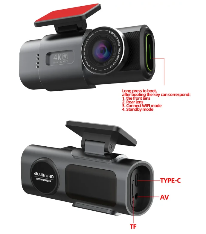 VOLTAIC 4K UHD Automobilio Vaizdo Registratorius su Wi-Fi, GPS ir Naktiniu Matymu – Išmanus Dash Cam jūsų saugumui