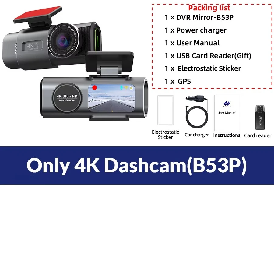 VOLTAIC 4K UHD Automobilio Vaizdo Registratorius su Wi-Fi, GPS ir Naktiniu Matymu – Išmanus Dash Cam jūsų saugumui