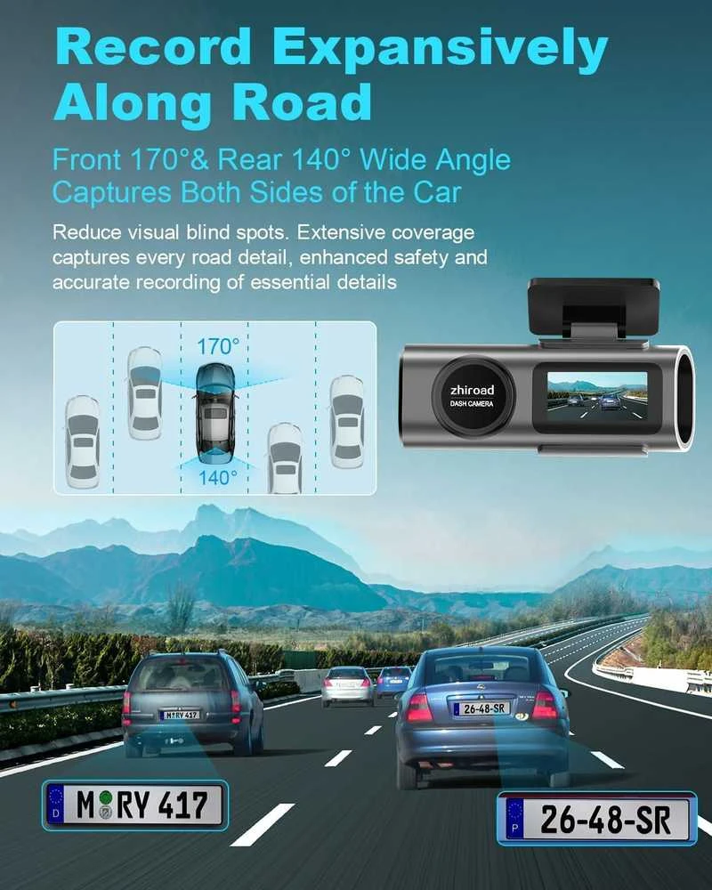 VOLTAIC 4K UHD Automobilio Vaizdo Registratorius su Wi-Fi, GPS ir Naktiniu Matymu – Išmanus Dash Cam jūsų saugumui