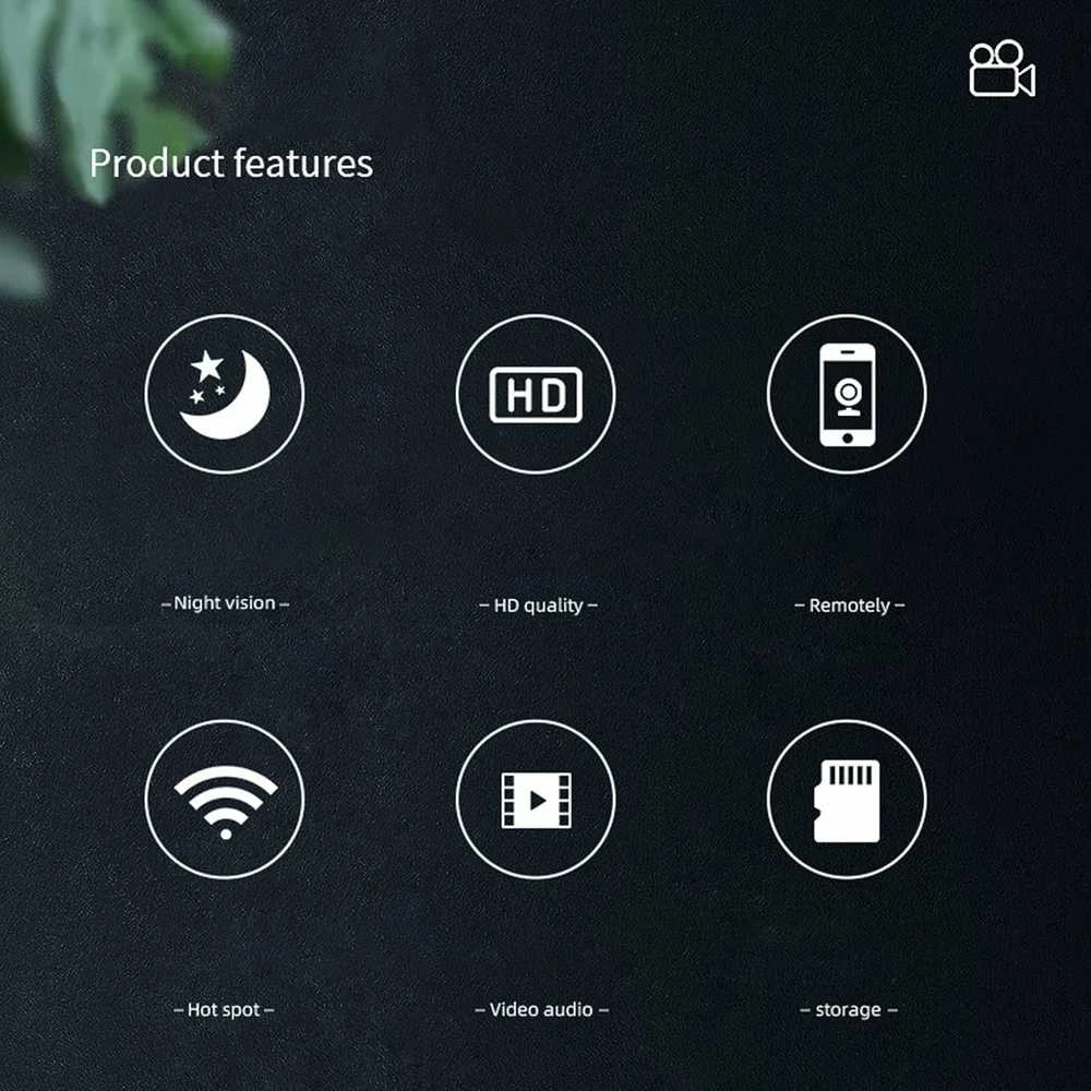 WiFi mini šnipinėjimo, slapta stebėjimo kamera