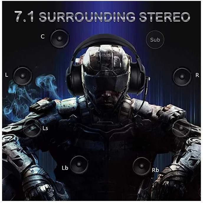 Žaidimų ausinės ONIKUMA GAMING K6 su RGB besikeičiančiomis spalvomis. 3D HD STERIO GARSAS