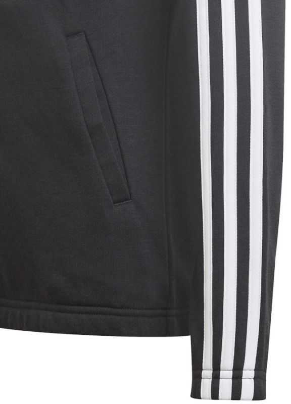 Adidas Essentials 3S Jaunimo džemperis su gobtuvu ir užtrauktuku GQ8356