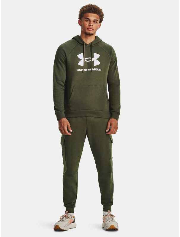 Vyrų Under Armour Rival Fleece Logo HD džemperis, alyvuogių spalvos 1379758 390 M