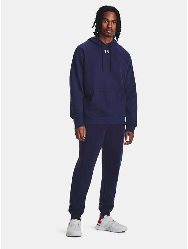 Vyriškas džemperis su gobtuvu Under Armour Rival Fleece, tamsiai mėlynas