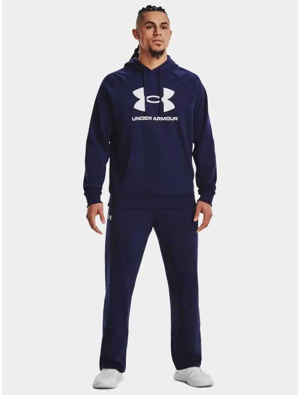 UAR Under Armour Rival Fleece Logo HD vyriškas džemperis tamsiai mėlynas mėlynas 1379758 410 L