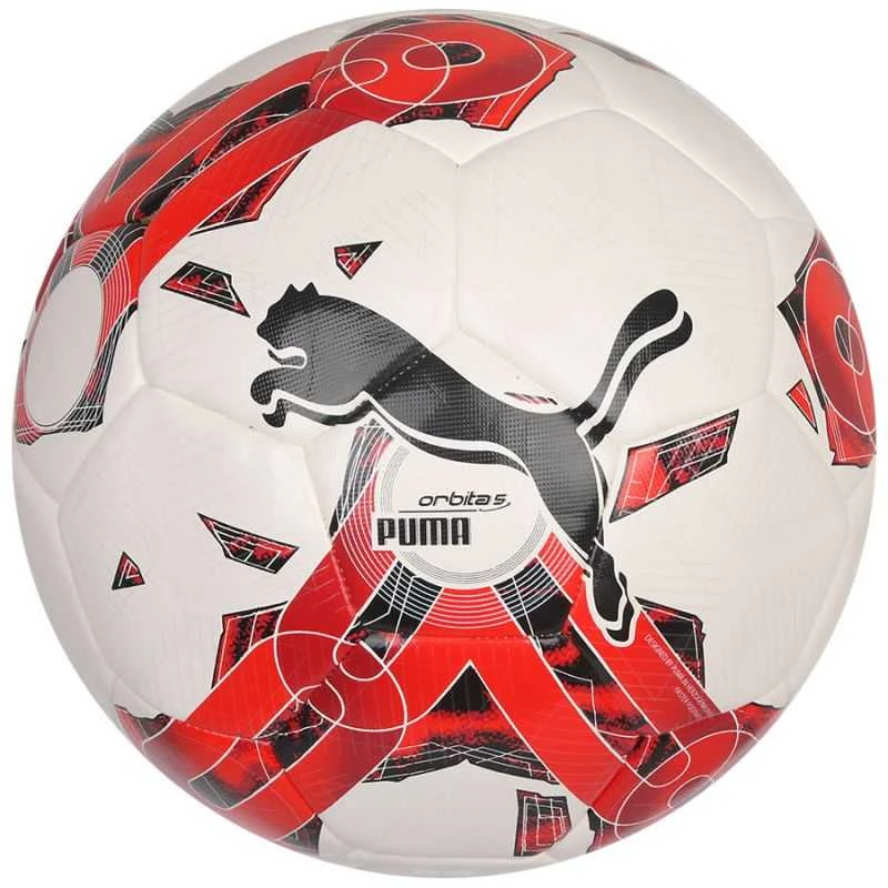Futbolo kamuolys Puma Orbita 5 Hybrid balta ir-raudona 83783 02 (4)
