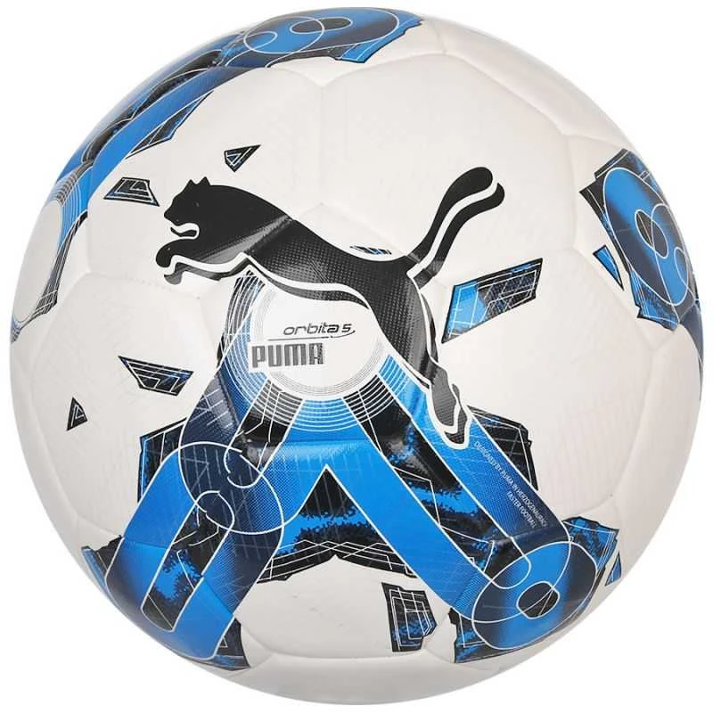 Futbolo kamuolys Puma Orbita 5 Hybrid balta ir-mėlyna 83783 03 (5)