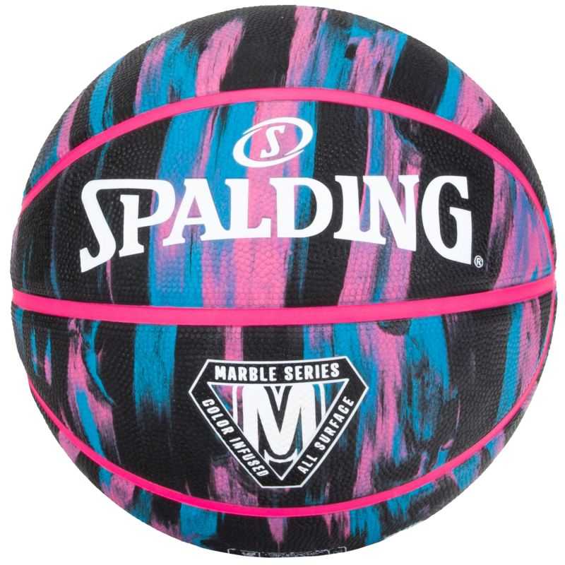 Krepšinio kamuolys Spalding NBA Marble, 7 dydis, rožinis