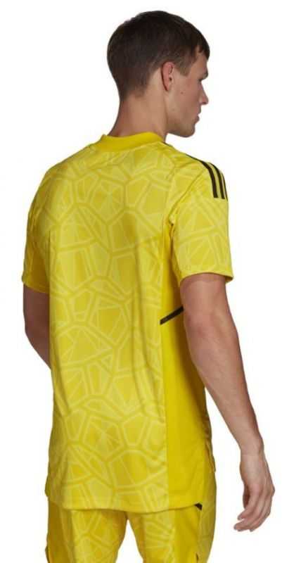 Vyriški marškinėliai adidas Condivo 22 Goalkeeper Jersey Short Sleeve geltona HF0138 (L)