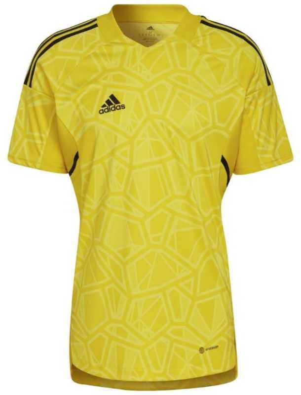 Vyriški marškinėliai adidas Condivo 22 Goalkeeper Jersey Short Sleeve geltona HF0138 (L)
