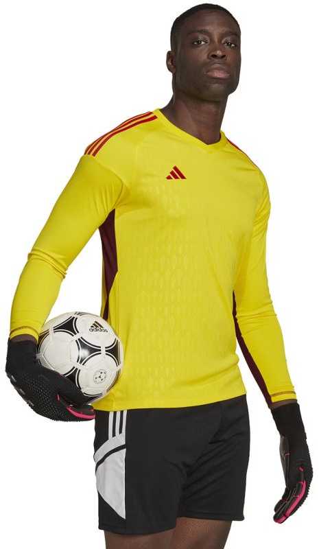 „Adidas Tiro 23 Competition“ vyrų vartininko marškinėliai ilgomis rankovėmis, geltoni HK7696 (XL)