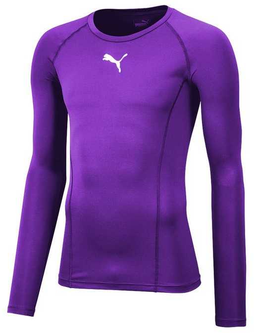 Puma LIGA Baselayer LS vyriški marškinėliai violetiniai 655920 10 (M)
