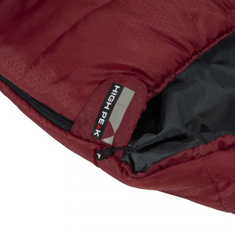 High Peak Redwood 3 miegmaišis 220x80x50 cm burgundiškai pilkas (23085)